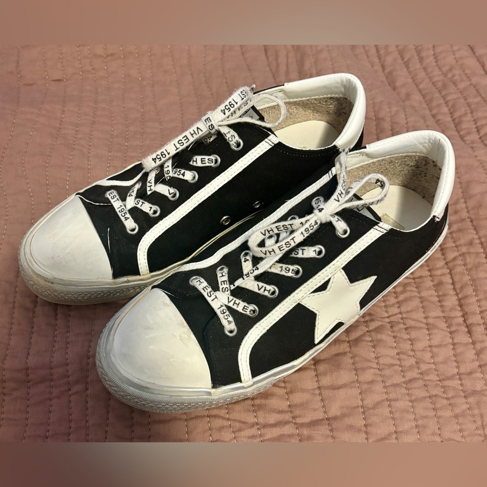 Vintage Havana Black, Cream and Silver Sneakers